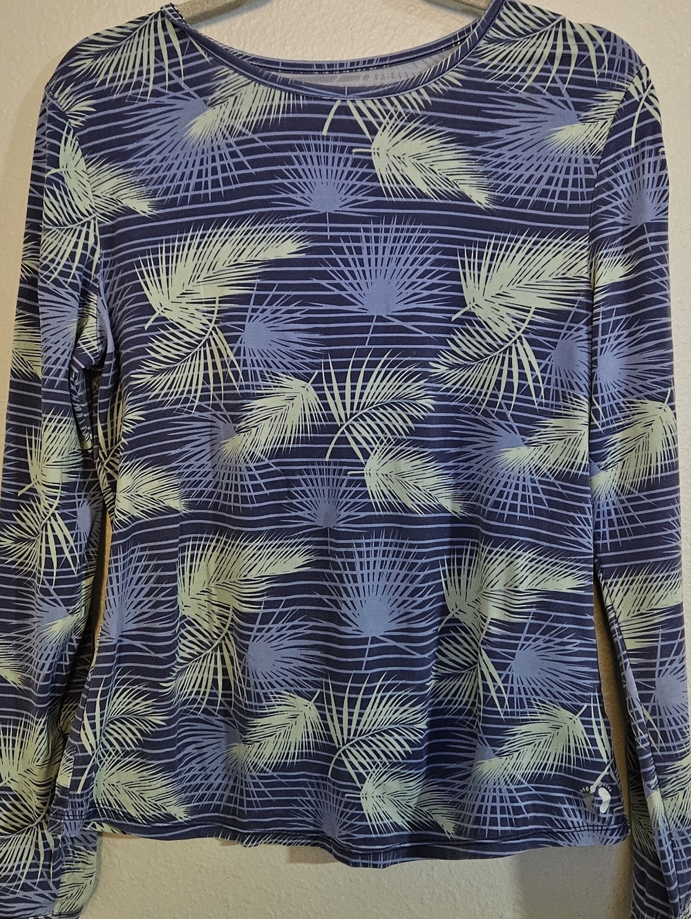 Hang Ten UPF 50+ Sun Shirt | Women’s Medium | Palm Print Long Sleeve Rash Guard